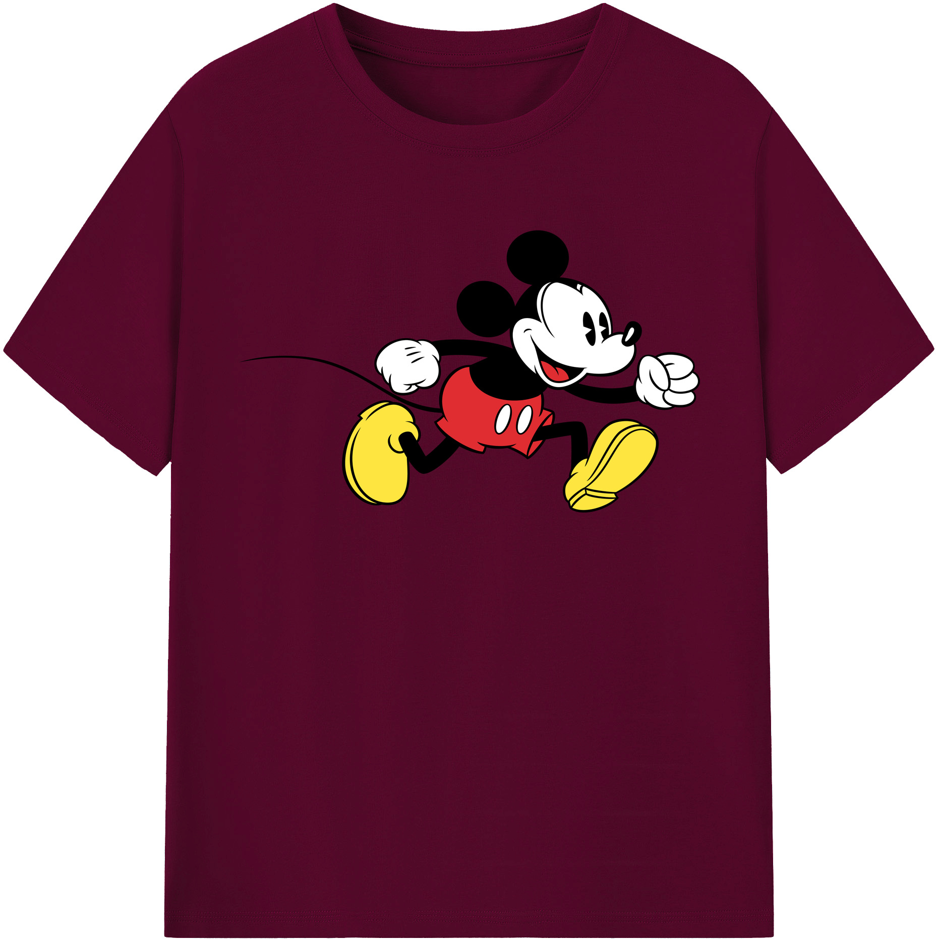（画像用） ミッキーマウス Mickey Mouse レディースカジュアルプリントTシャツ（綿100％）